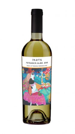 7ARTS Feteasca Alba Vin Alb 2016, vin alb sec, vin sec, cadou vin, vin cadou, vin online, feteasca alba, 7arts